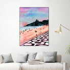 Rio Watercolors - Ipanema by Felipe Navega on GIANT ART - blue digital painting