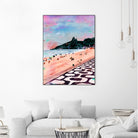 Rio Watercolors - Ipanema by Felipe Navega on GIANT ART - blue digital painting