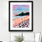 Rio Watercolors - Ipanema by Felipe Navega on GIANT ART - blue digital painting