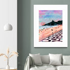 Rio Watercolors - Ipanema by Felipe Navega on GIANT ART - blue digital painting