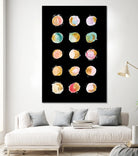 Painted Dots & Gold by Ralph Frankenberg on GIANT ART - pink digital painting