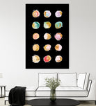 Painted Dots & Gold by Ralph Frankenberg on GIANT ART - pink digital painting