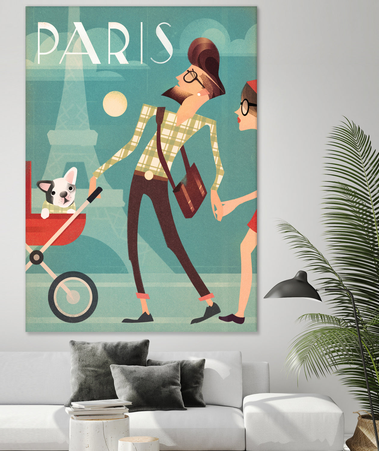 Paris Vintage Travel by Martin Wickstrom on GIANT ART - blue digital painting