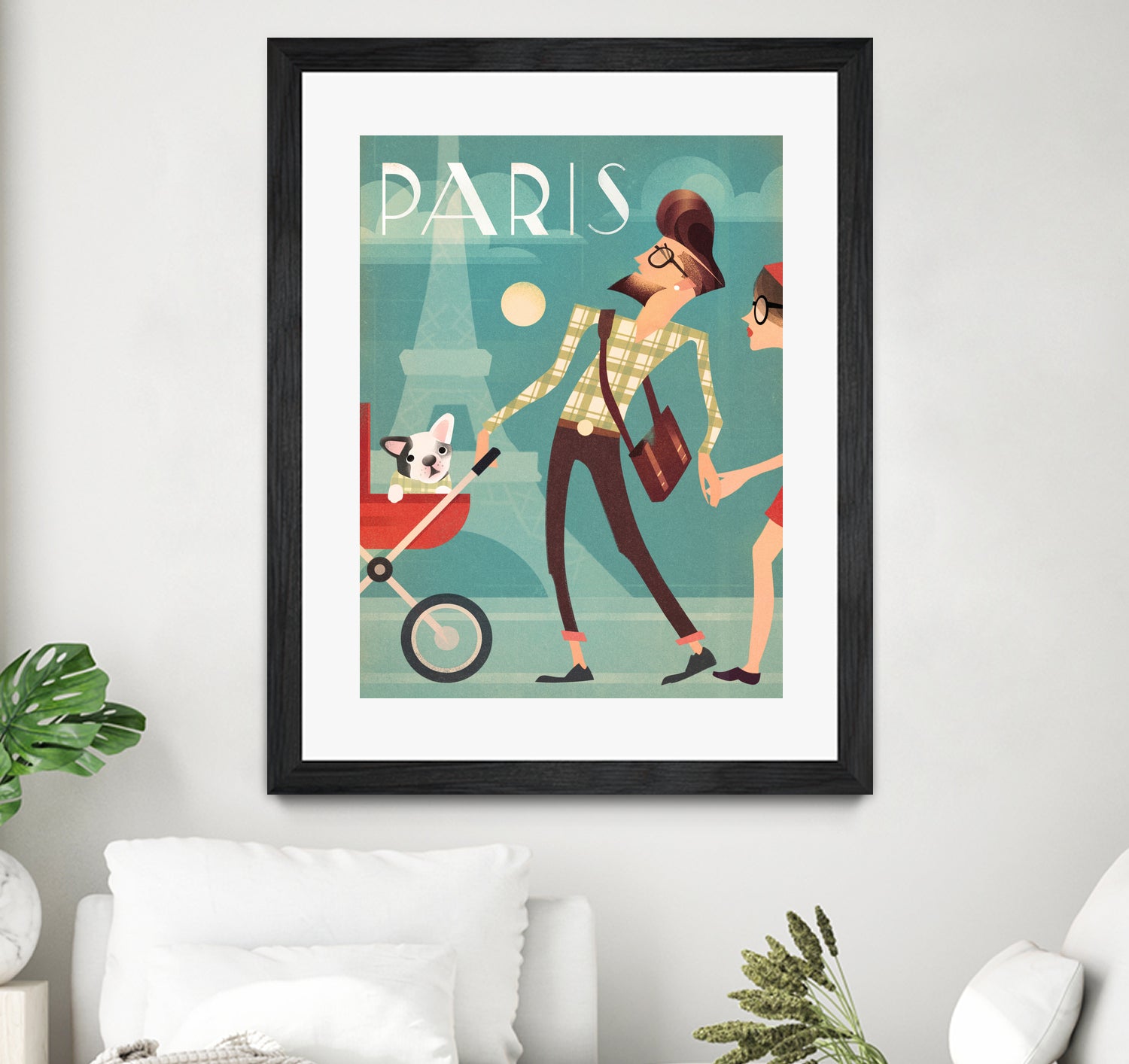 Paris Vintage Travel by Martin Wickstrom on GIANT ART - blue digital painting