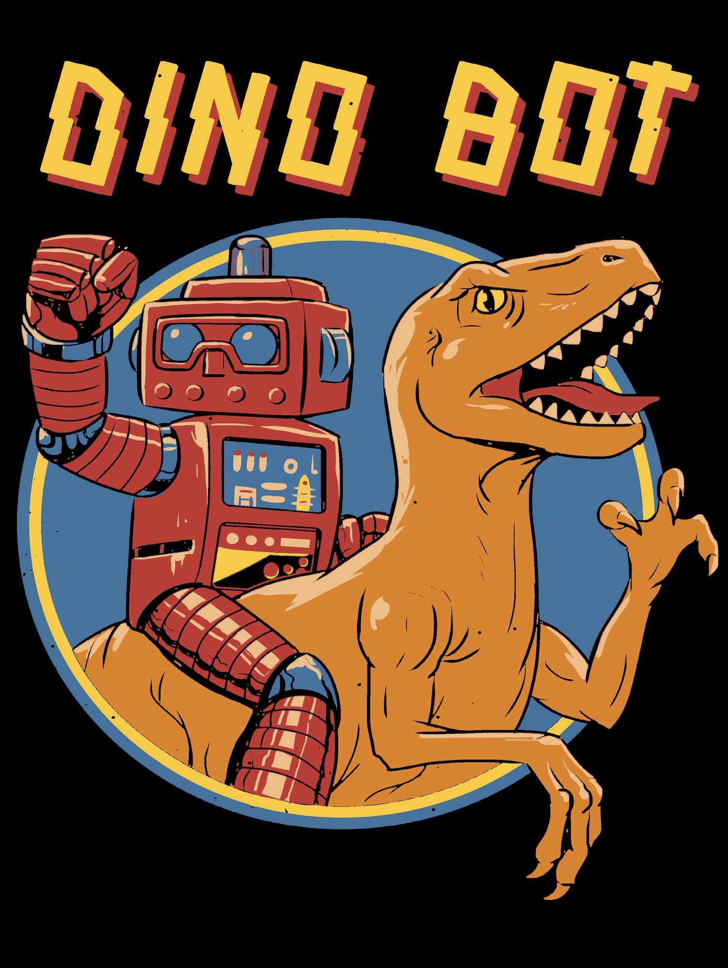 Dino Bot by Vincent Trinidad on GIANT ART - black digital painting