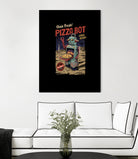 Pizza Bot by Vincent Trinidad on GIANT ART - black digital painting