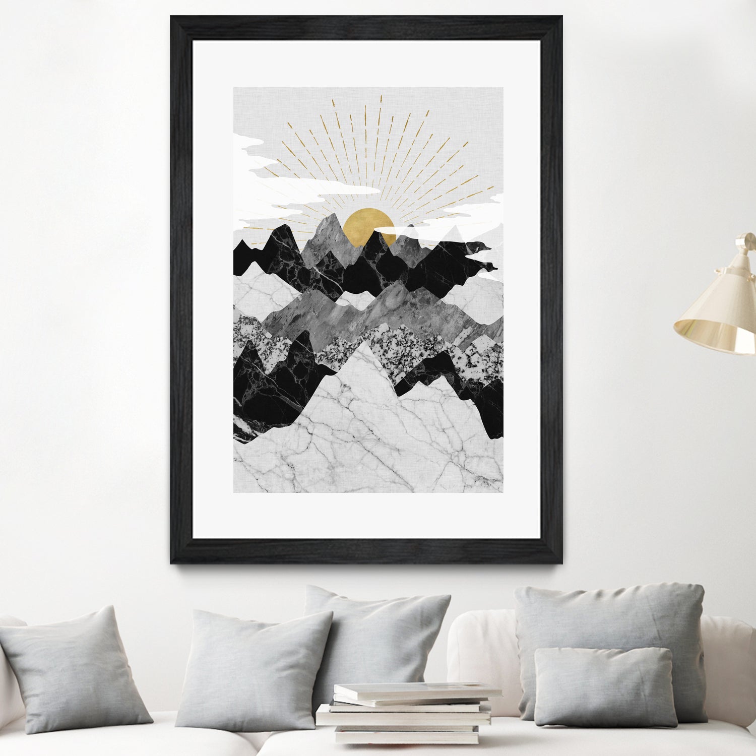 Sun Rise by Christina Shek on GIANT ART - gray digital drawing