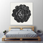 Black Marble Succulent Plant by amini 54 on GIANT ART - black digital painting