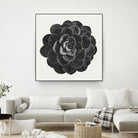 Black Marble Succulent Plant by amini 54 on GIANT ART - black digital painting