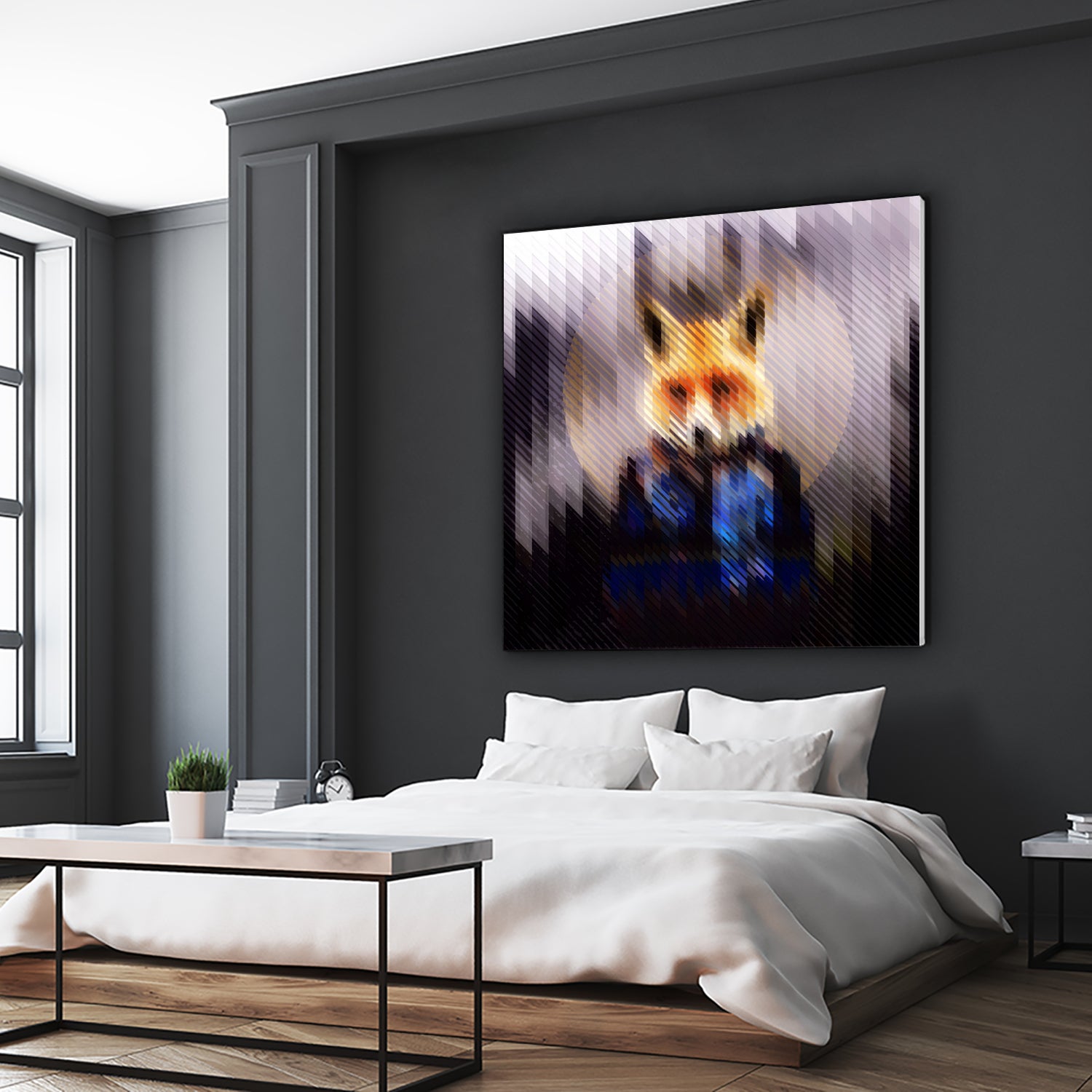 Cool Fox by Ali Gulec on GIANT ART - black digital drawing