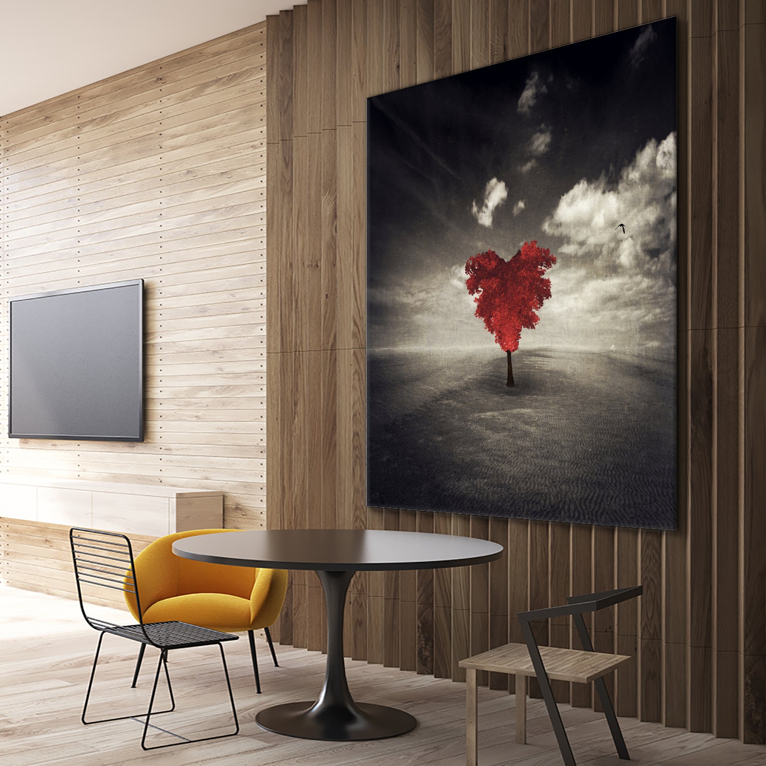 heart tree by Dirk Wüstenhagen on GIANT ART - brown photo illustration