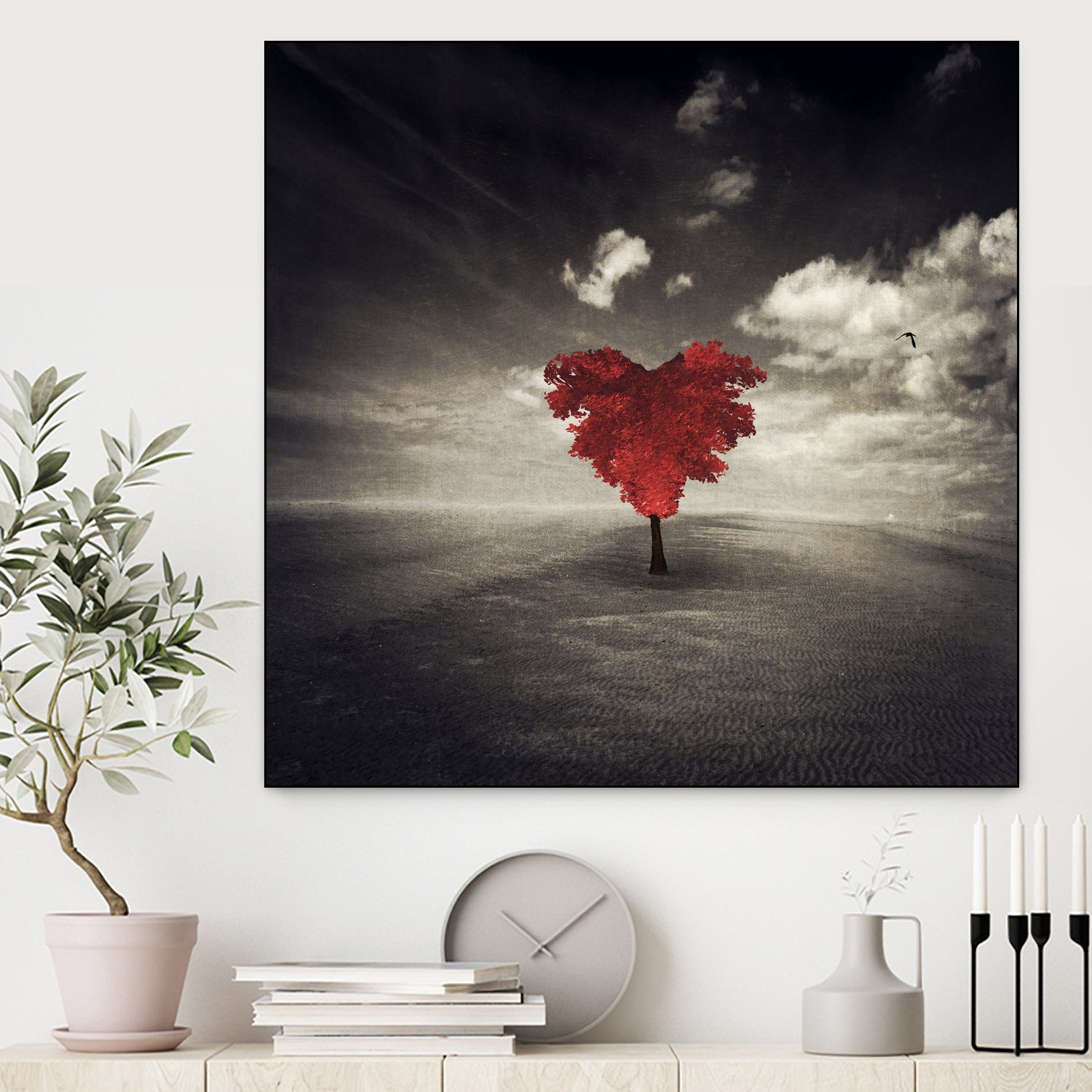 heart tree by Dirk Wüstenhagen on GIANT ART - brown photo illustration