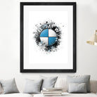 BMW Logo splatter painting by Jurijs Permanickis on GIANT ART - white digital painting