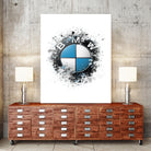 BMW Logo splatter painting by Jurijs Permanickis on GIANT ART - white digital painting