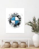 BMW Logo splatter painting by Jurijs Permanickis on GIANT ART - white digital painting