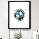 BMW Logo splatter painting by Jurijs Permanickis on GIANT ART - white digital painting