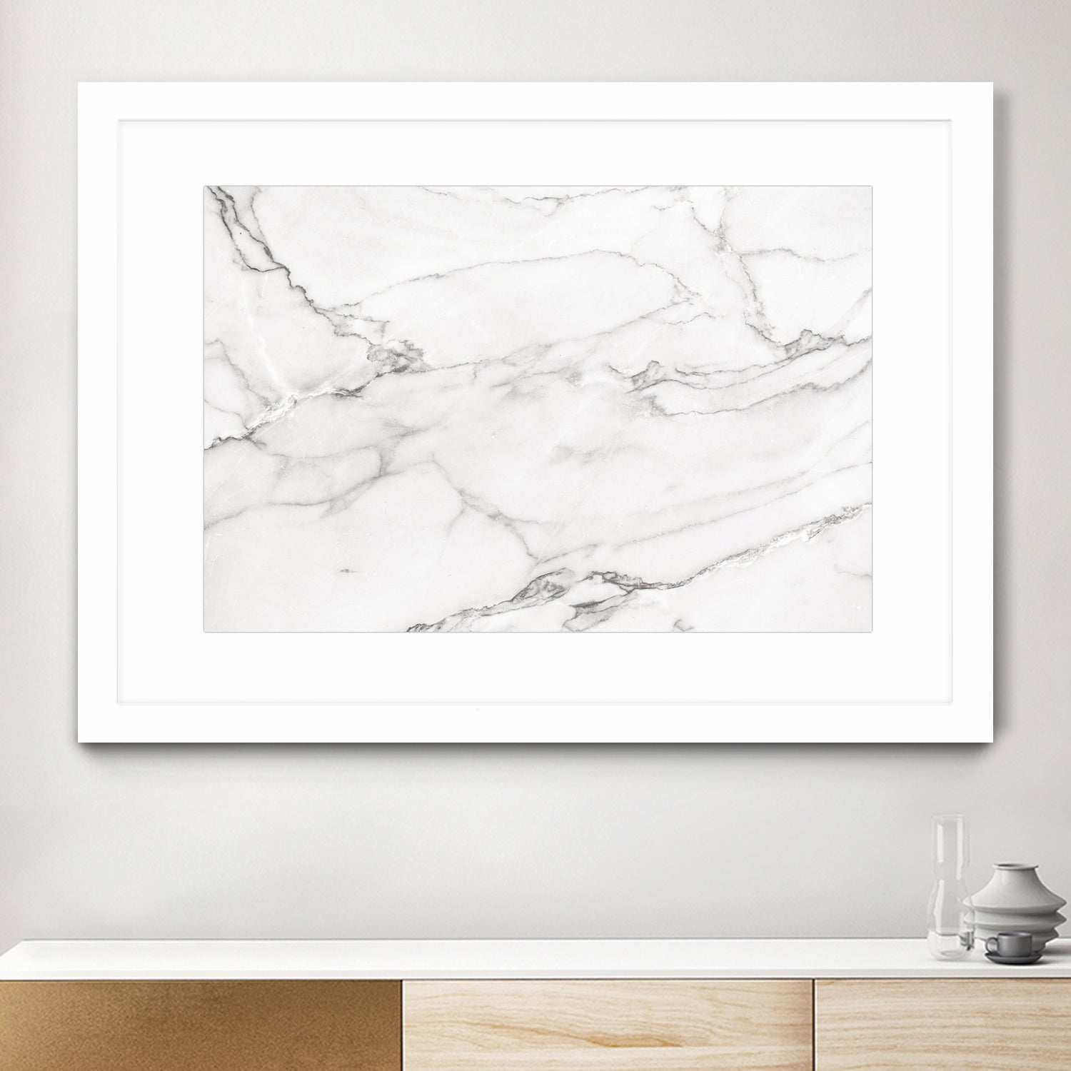 White Marble V by amini 54 on GIANT ART - white photo manipulation