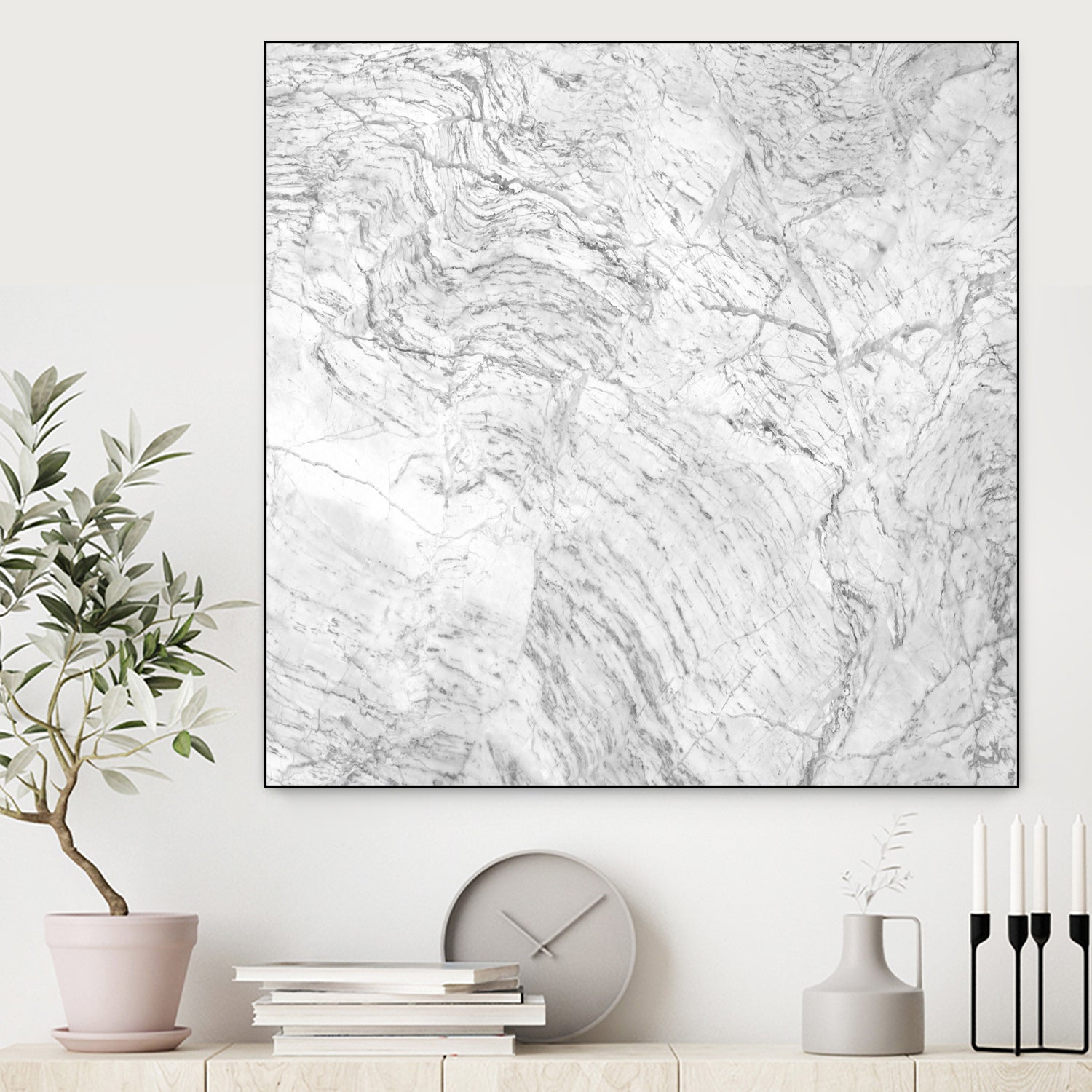 White Marble IV by amini 54 on GIANT ART - white photo manipulation