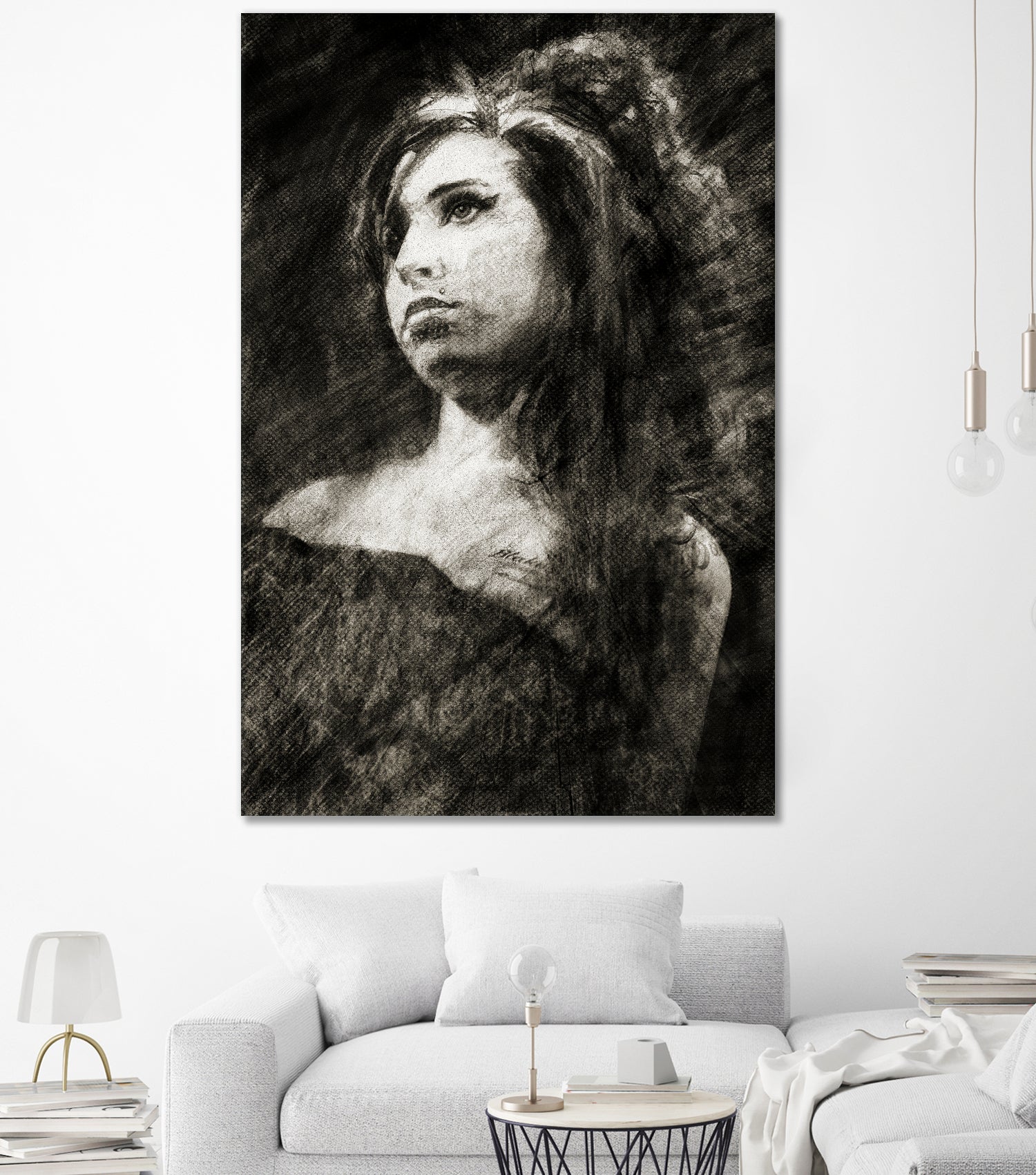 Amy Winehouse by Allan Burch on GIANT ART - black digital drawing