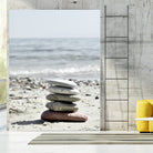 Pebble Balance On The Beach by IOANNA PAPANIKOLAOU on GIANT ART - gray photo illustration