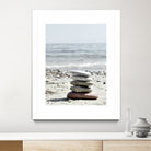 Pebble Balance On The Beach by IOANNA PAPANIKOLAOU on GIANT ART - gray photo illustration