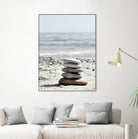 Pebble Balance On The Beach by IOANNA PAPANIKOLAOU on GIANT ART - gray photo illustration