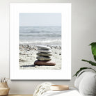 Pebble Balance On The Beach by IOANNA PAPANIKOLAOU on GIANT ART - gray photo illustration