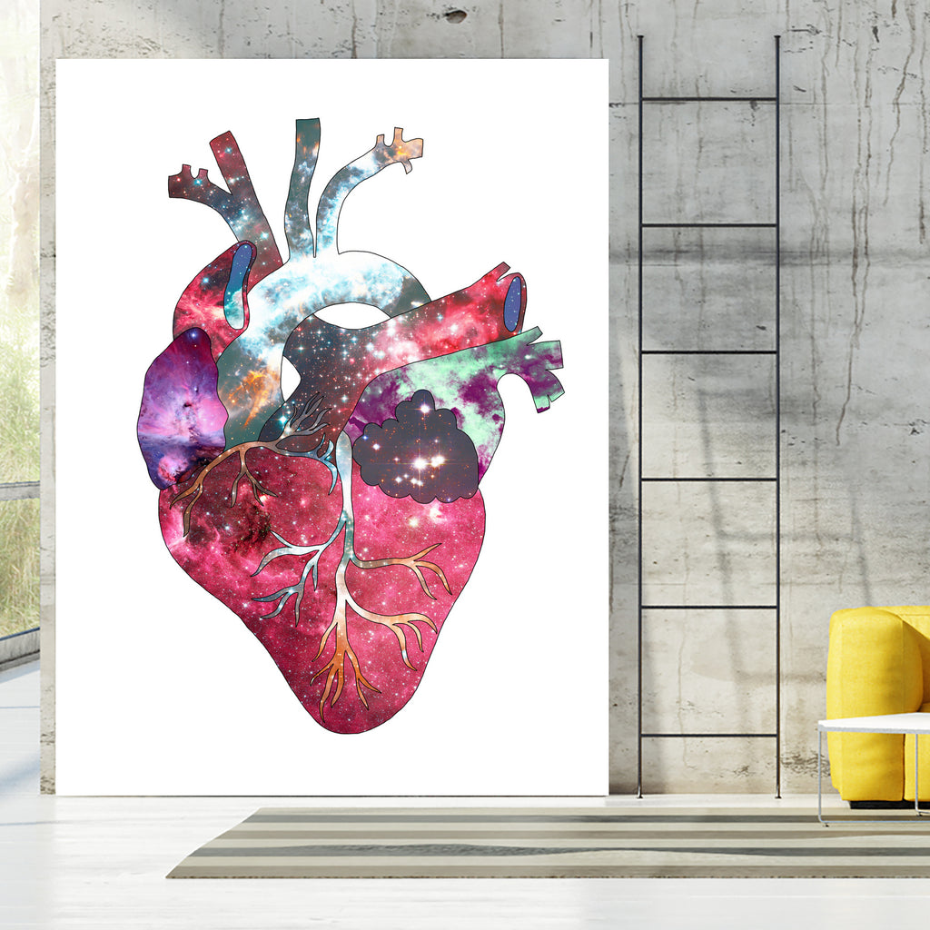 Superstar Heart by Bianca Green on GIANT ART - fuchsia mixed media