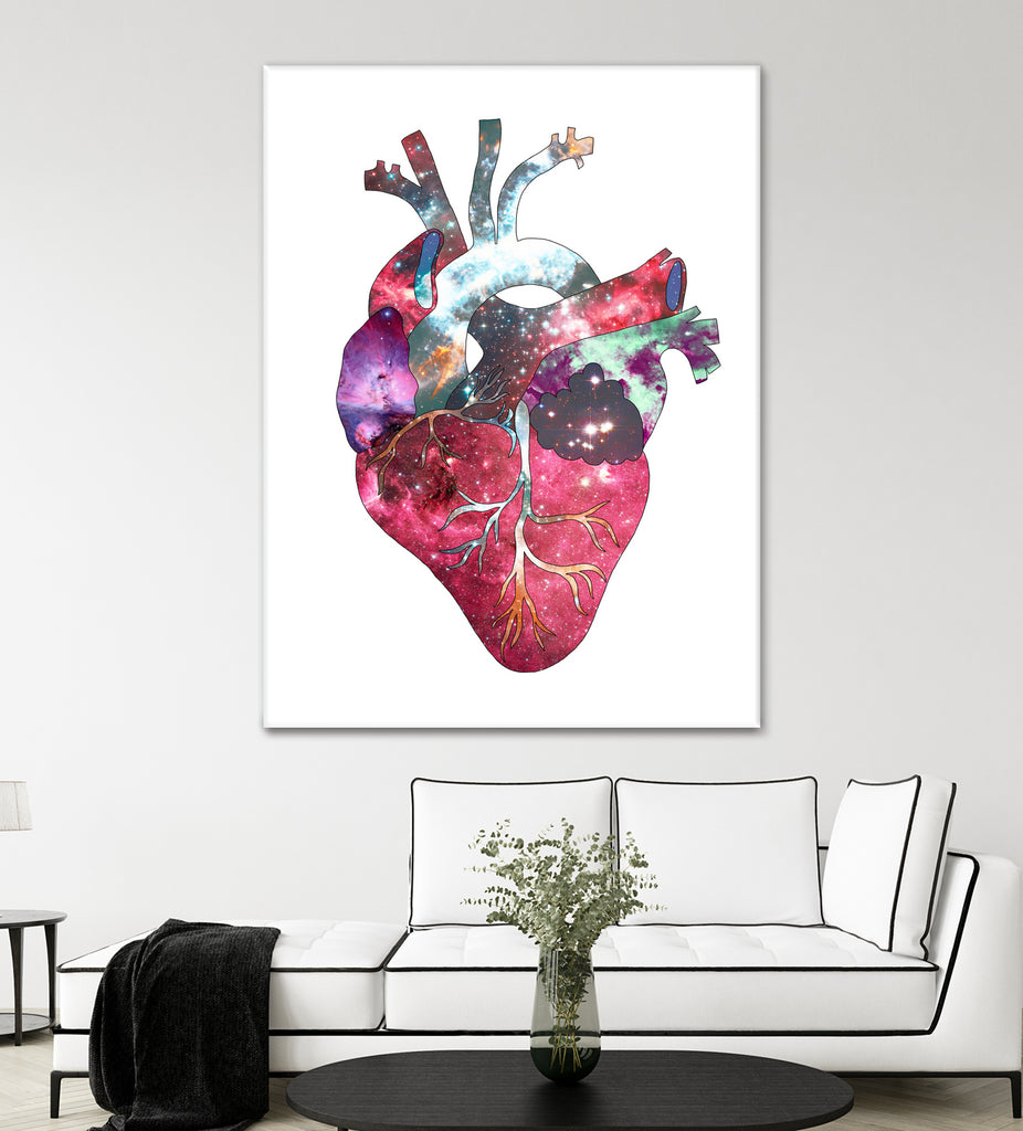 Superstar Heart by Bianca Green on GIANT ART - fuchsia mixed media