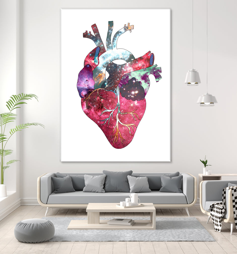 Superstar Heart by Bianca Green on GIANT ART - fuchsia mixed media