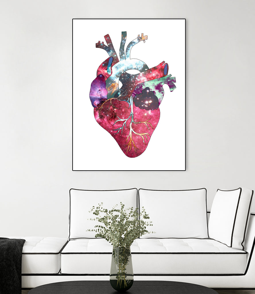 Superstar Heart by Bianca Green on GIANT ART - fuchsia mixed media