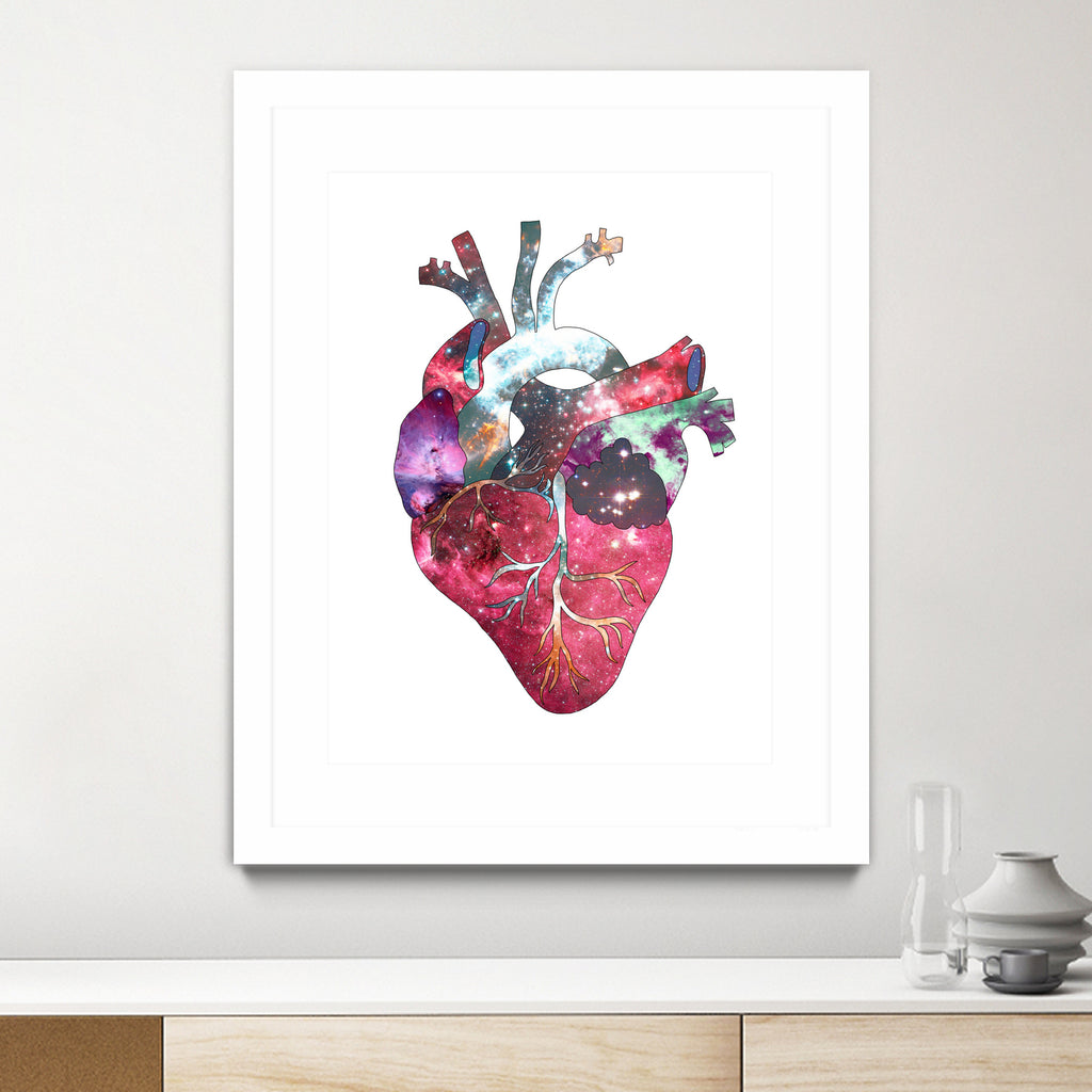 Superstar Heart by Bianca Green on GIANT ART - fuchsia mixed media