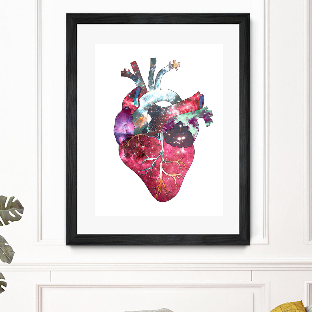 Superstar Heart by Bianca Green on GIANT ART - fuchsia mixed media