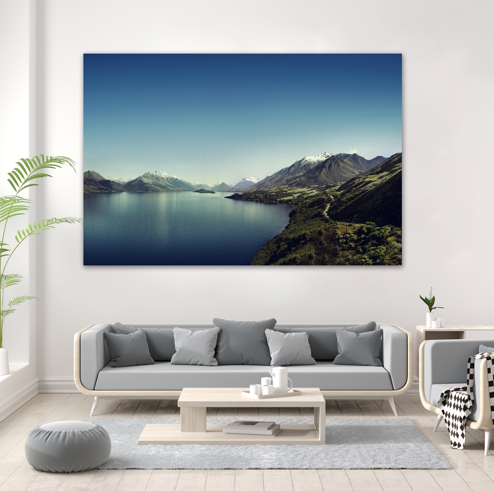 On my way to Glenorchy (Things happened to me) by José Manuel Ríos Valiente on GIANT ART - blue photo illustration