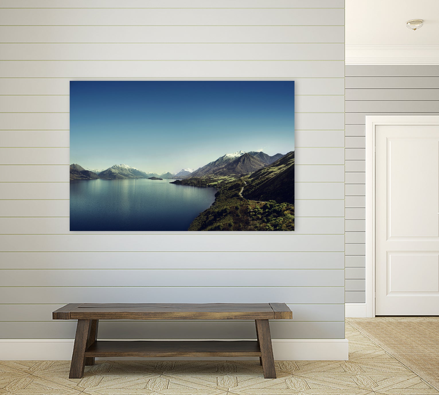 On my way to Glenorchy (Things happened to me) by José Manuel Ríos Valiente on GIANT ART - blue photo illustration