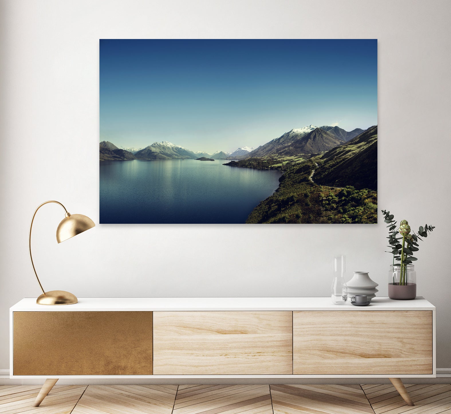 On my way to Glenorchy (Things happened to me) by José Manuel Ríos Valiente on GIANT ART - blue photo illustration