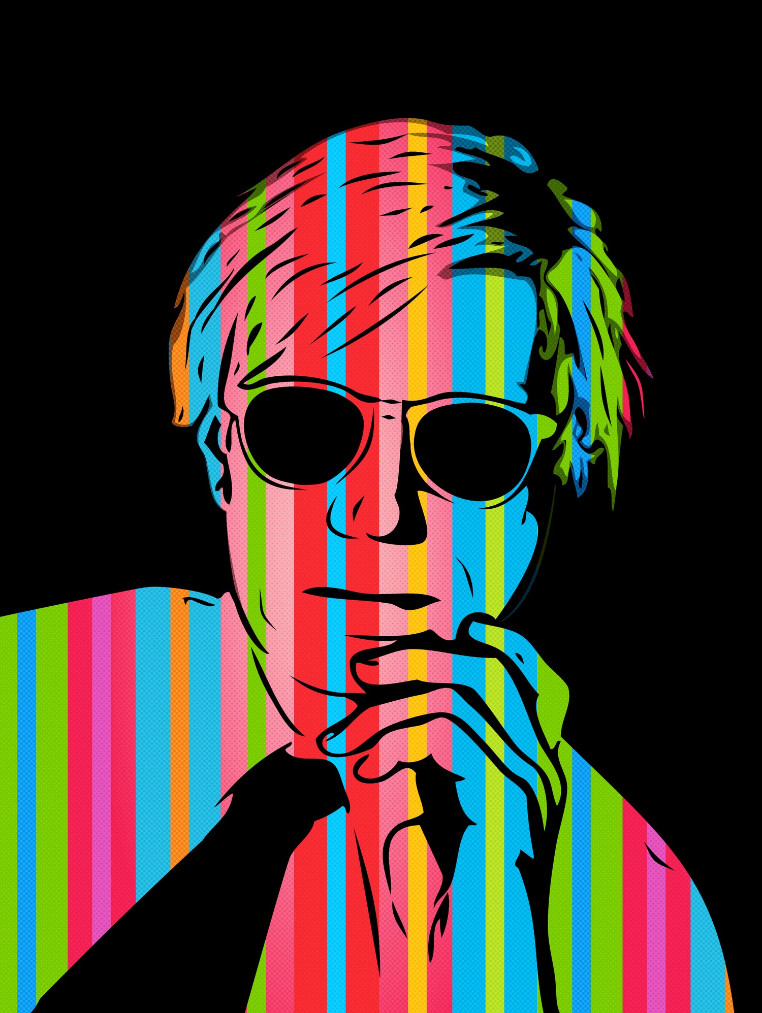 Andy Warhol | Dark | Pop Art by William Cuccio on GIANT ART - black digital drawing