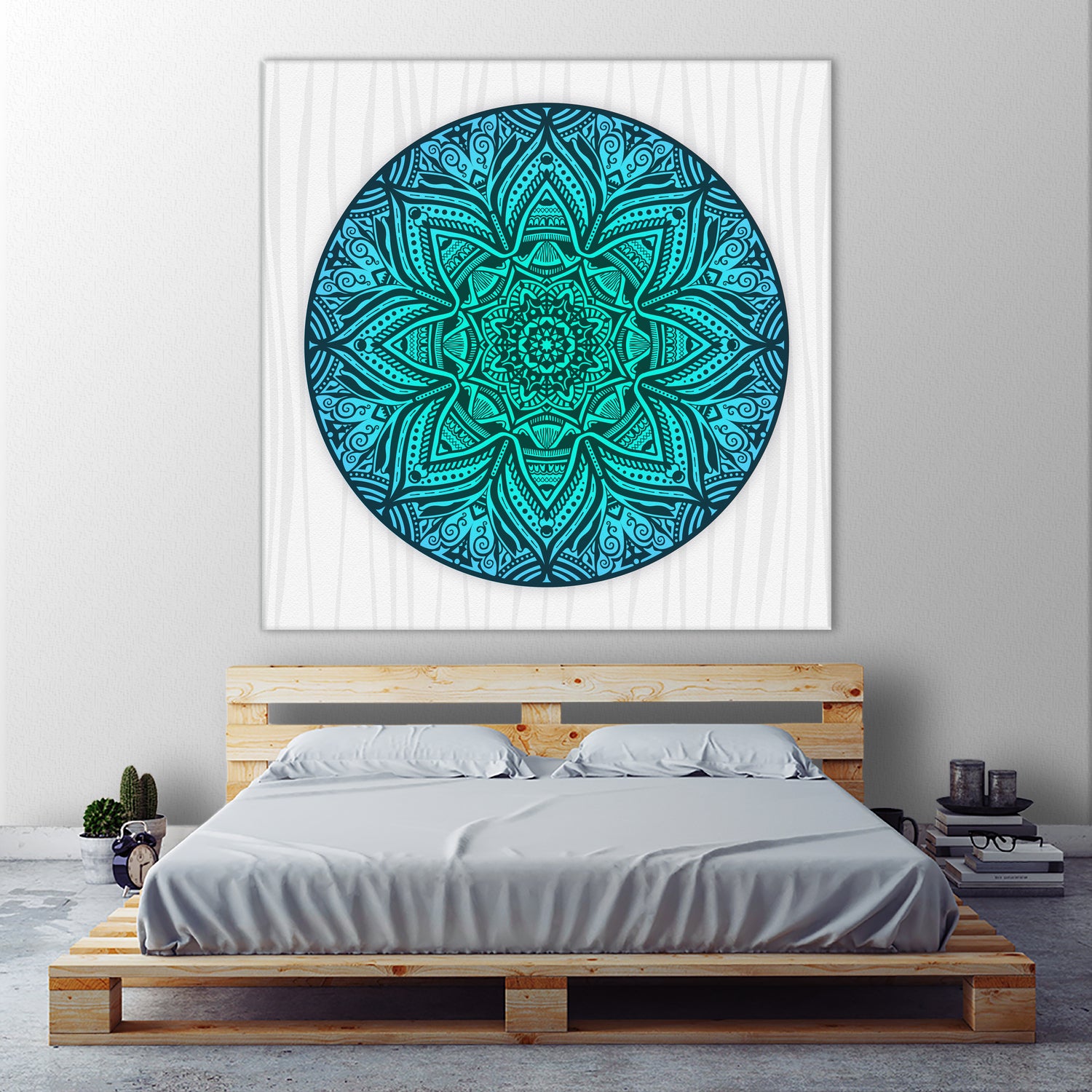 Mandala Aqua by Georgi Zhelyazkov on GIANT ART - blue vector illustration