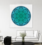 Mandala Aqua by Georgi Zhelyazkov on GIANT ART - blue vector illustration