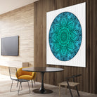 Mandala Aqua by Georgi Zhelyazkov on GIANT ART - blue vector illustration