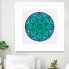 Mandala Aqua by Georgi Zhelyazkov on GIANT ART - blue vector illustration