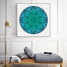 Mandala Aqua by Georgi Zhelyazkov on GIANT ART - blue vector illustration