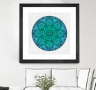 Mandala Aqua by Georgi Zhelyazkov on GIANT ART - blue vector illustration