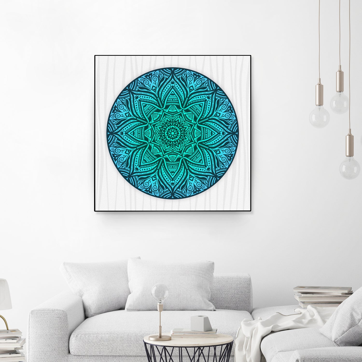 Mandala Aqua by Georgi Zhelyazkov on GIANT ART - blue vector illustration