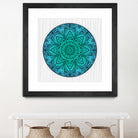 Mandala Aqua by Georgi Zhelyazkov on GIANT ART - blue vector illustration