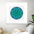 Mandala Aqua by Georgi Zhelyazkov on GIANT ART - blue vector illustration