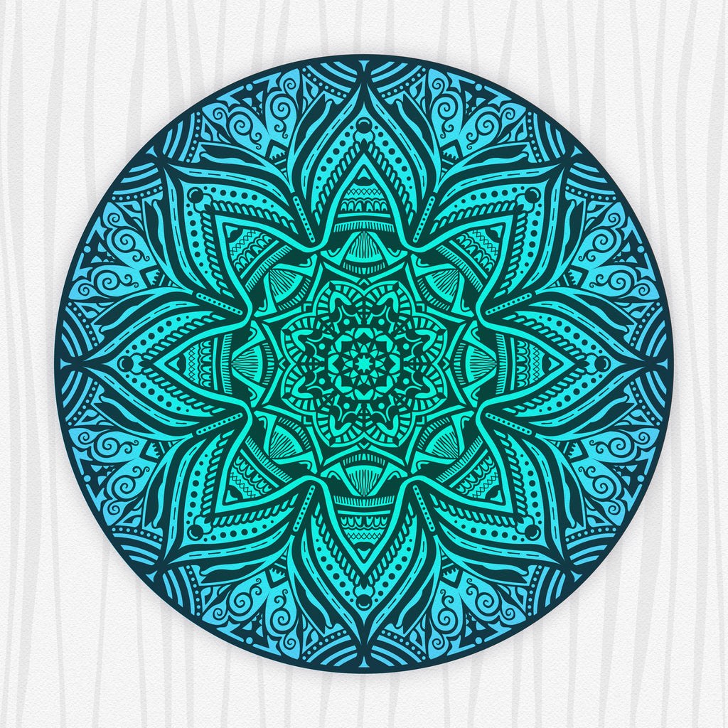 Mandala Aqua by Georgi Zhelyazkov on GIANT ART - blue vector illustration