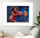 Serena Williams by Allan Burch on GIANT ART - blue digital painting