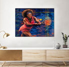 Serena Williams by Allan Burch on GIANT ART - blue digital painting