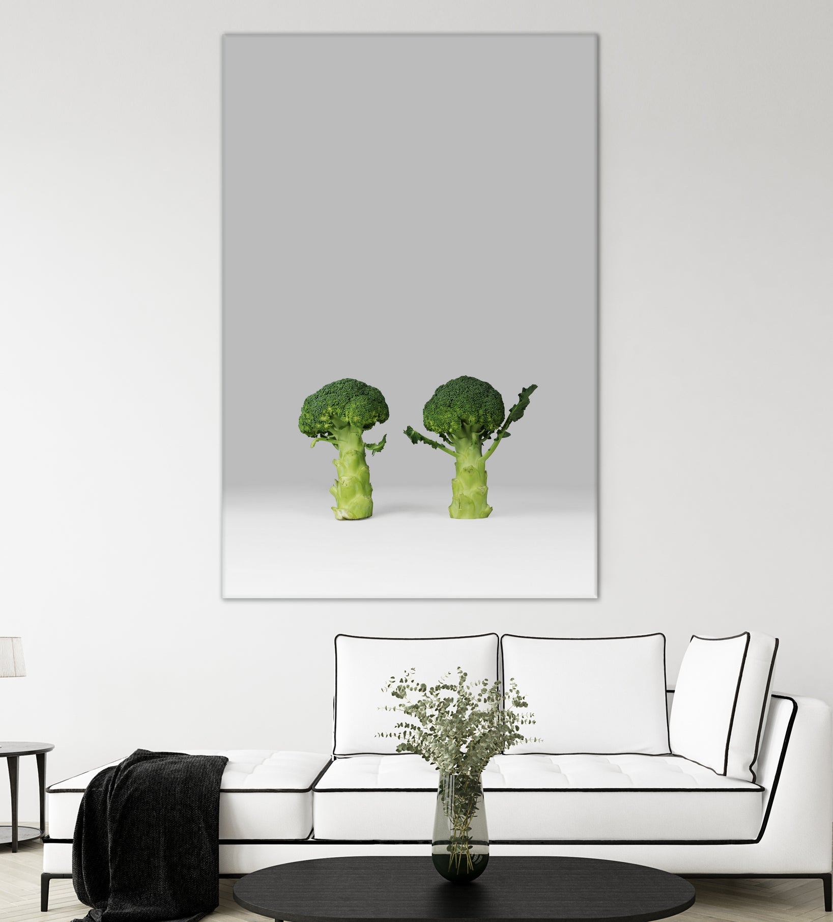 Arguing Broccolis by Anders Wasser on GIANT ART - gray photo illustration